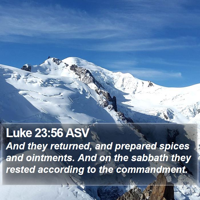 Luke 23:56 ASV Bible Study