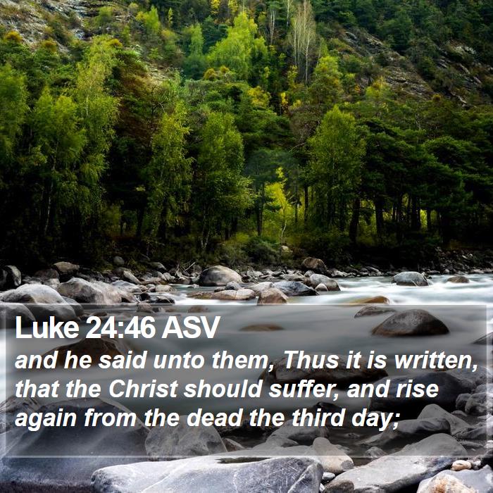 Luke 24:46 ASV Bible Study