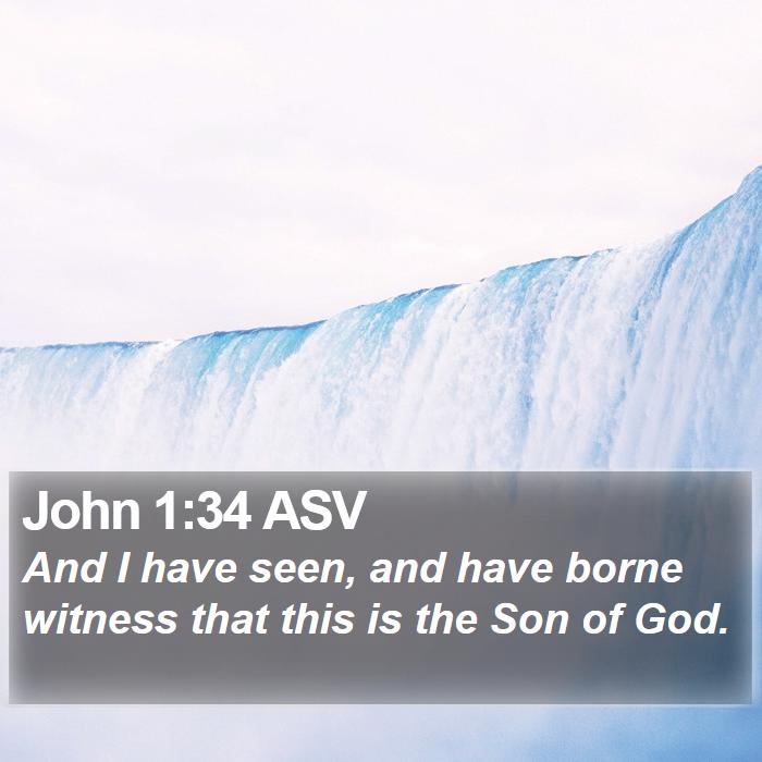 John 1:34 ASV Bible Study