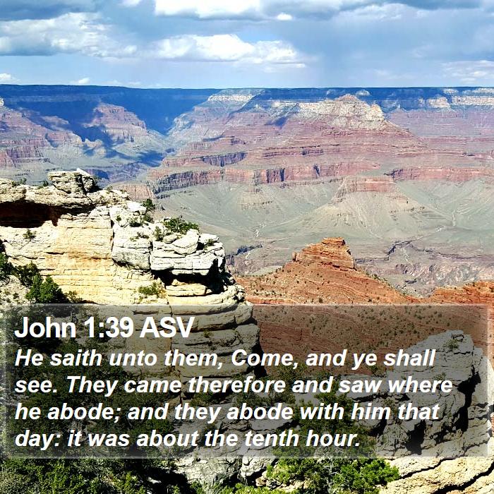 John 1:39 ASV Bible Study