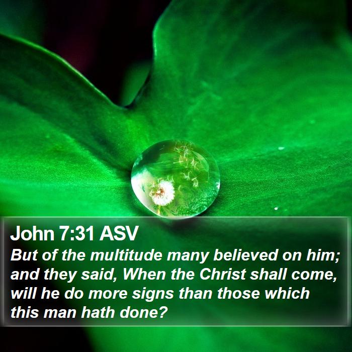 John 7:31 ASV Bible Study