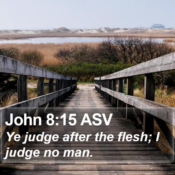 John 8:15 ASV Bible Study