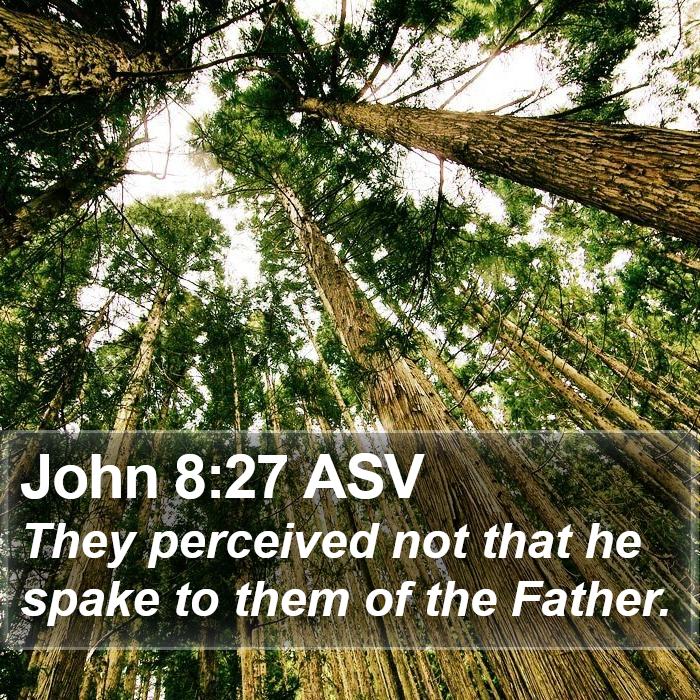 John 8:27 ASV Bible Study