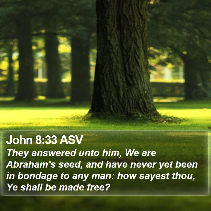 John 8:33 ASV Bible Study