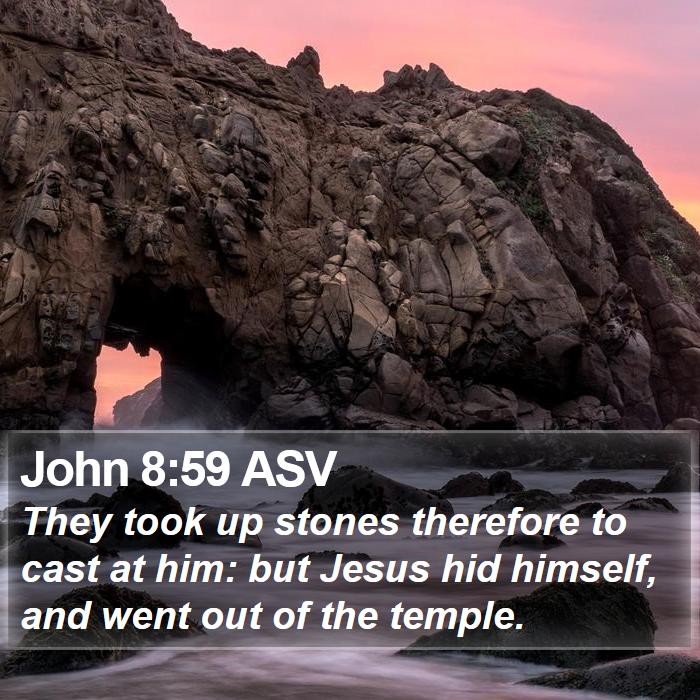 John 8:59 ASV Bible Study