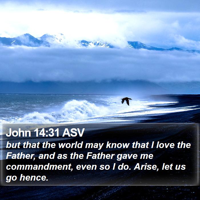 John 14:31 ASV Bible Study