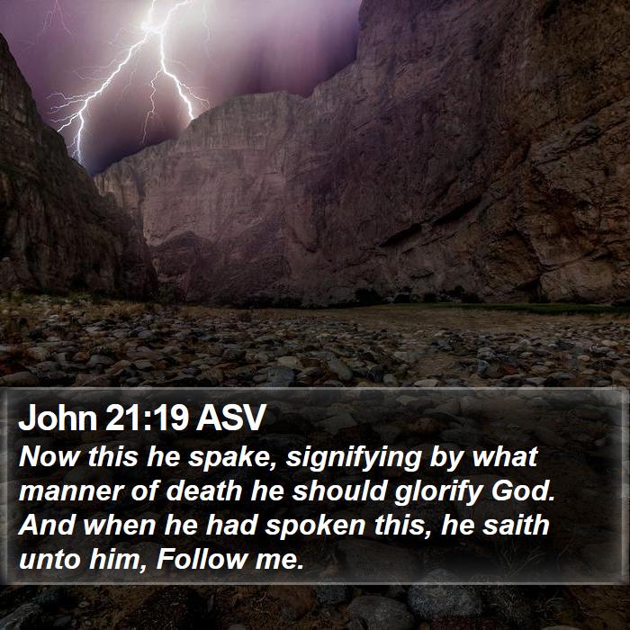 John 21:19 ASV Bible Study