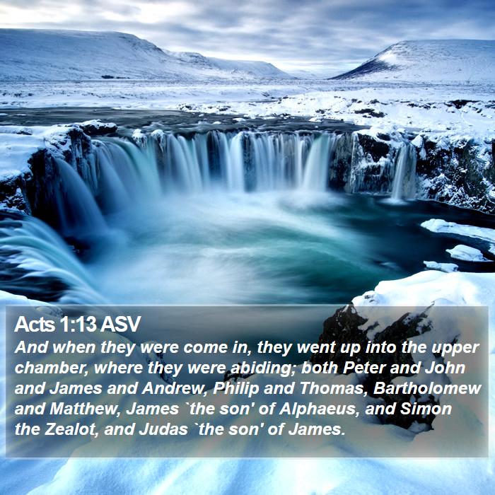 Acts 1:13 ASV Bible Study