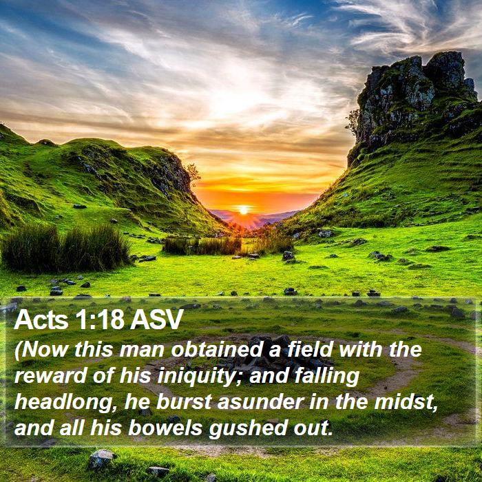 Acts 1:18 ASV Bible Study