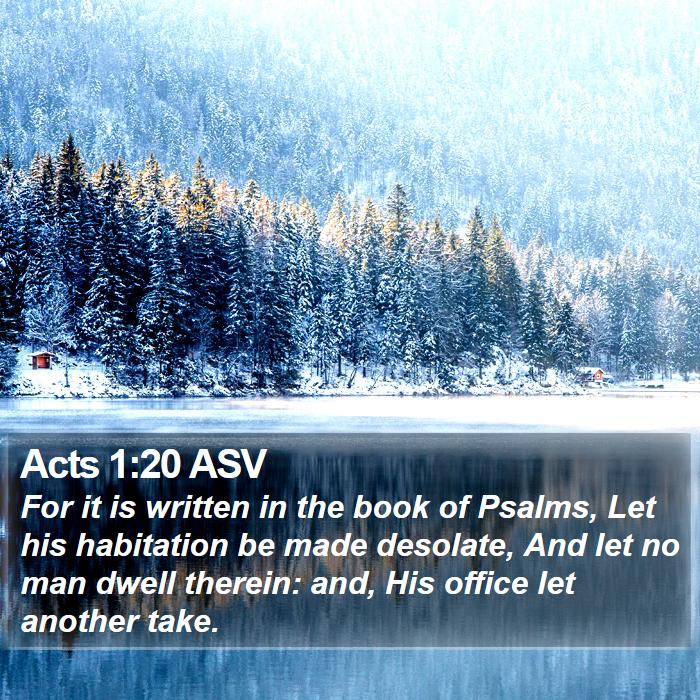 Acts 1:20 ASV Bible Study