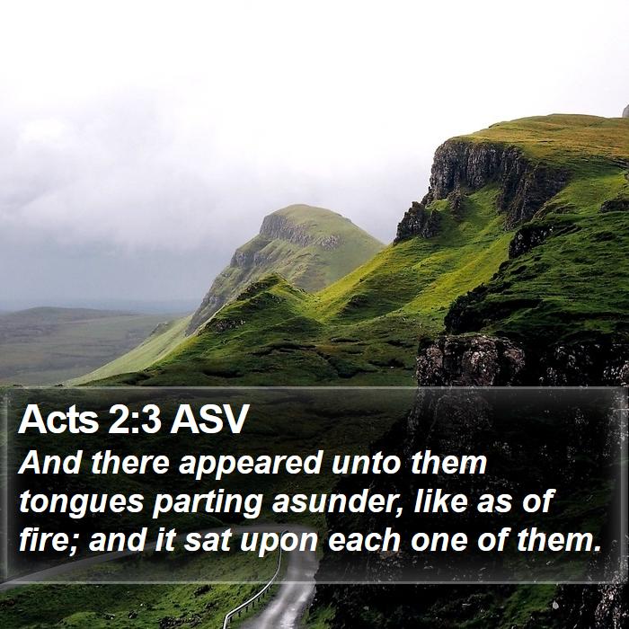 Acts 2:3 ASV Bible Study