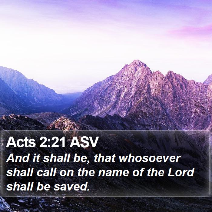 Acts 2:21 ASV Bible Study