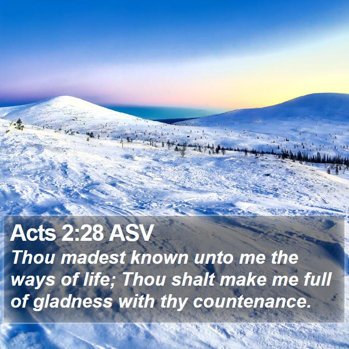 Acts 2:28 ASV Bible Study