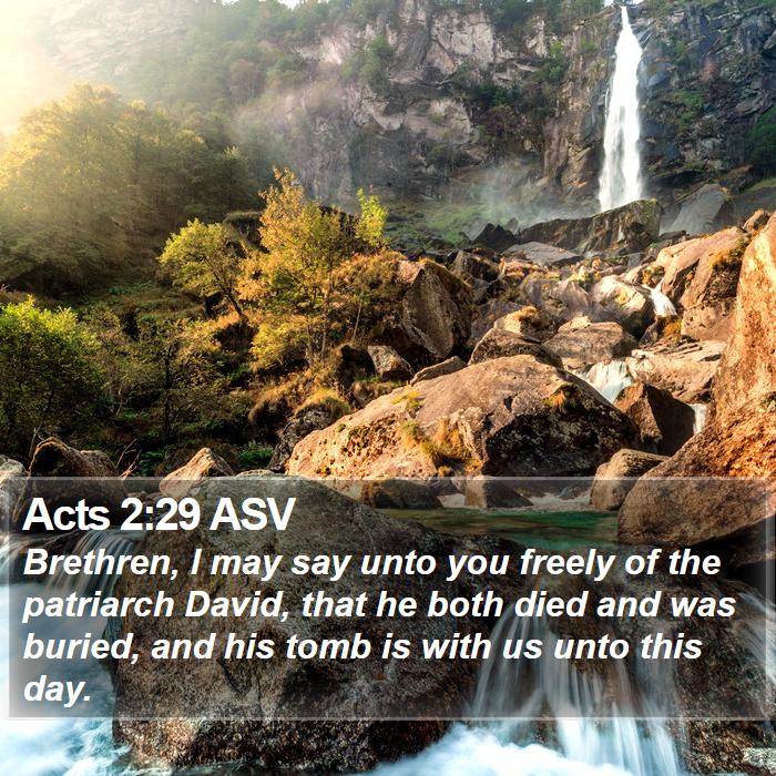 Acts 2:29 ASV Bible Study