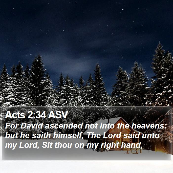 Acts 2:34 ASV Bible Study