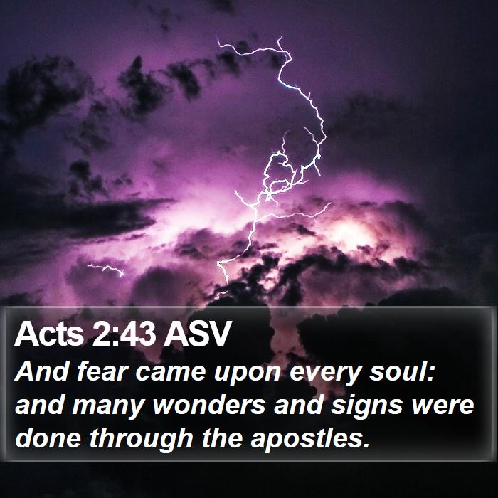 Acts 2:43 ASV Bible Study