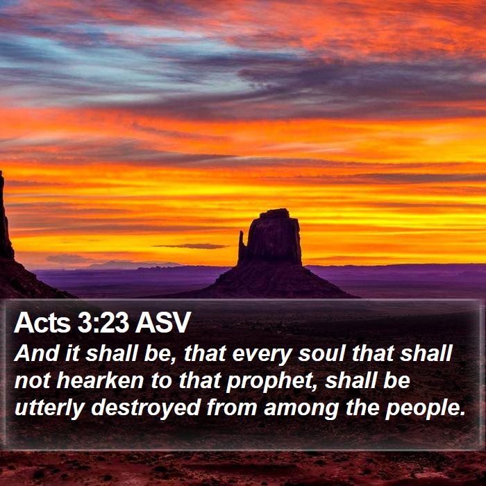 Acts 3:23 ASV Bible Study