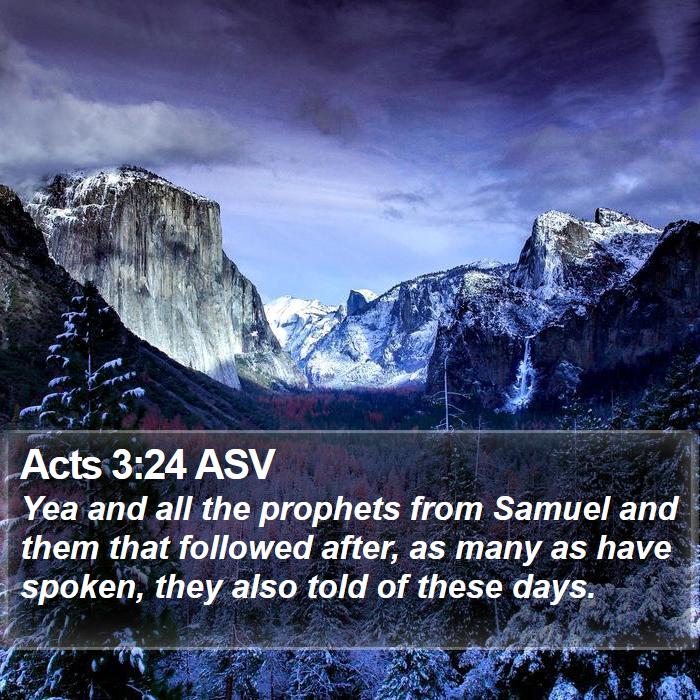 Acts 3:24 ASV Bible Study