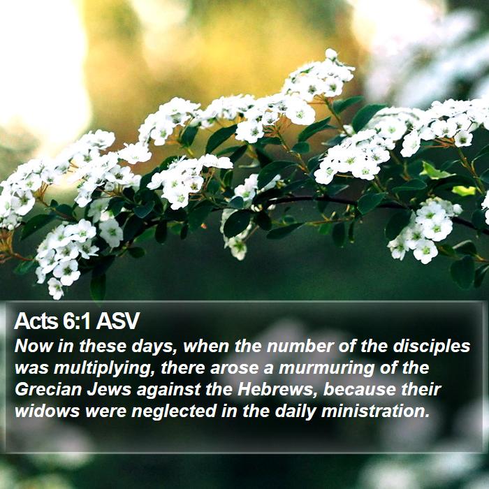 Acts 6:1 ASV Bible Study