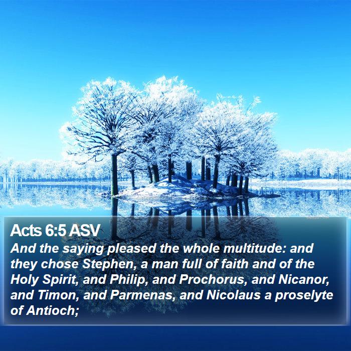 Acts 6:5 ASV Bible Study