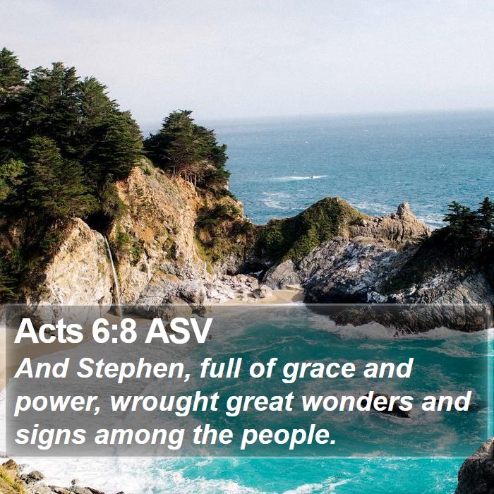 Acts 6:8 ASV Bible Study