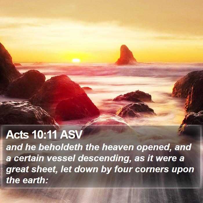 Acts 10:11 ASV Bible Study