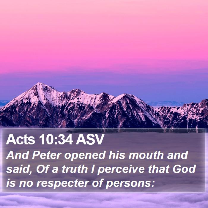 Acts 10:34 ASV Bible Study