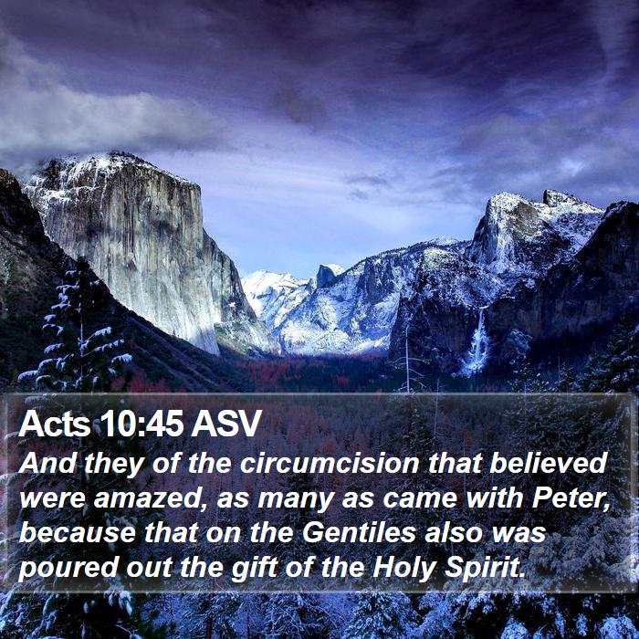 Acts 10:45 ASV Bible Study