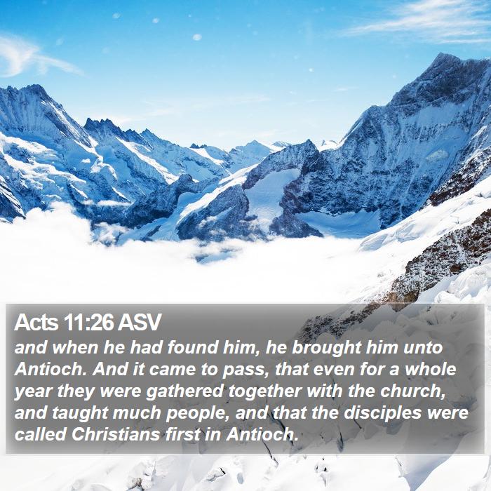 Acts 11:26 ASV Bible Study