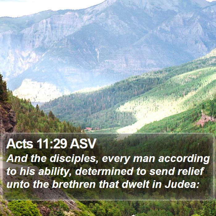 Acts 11:29 ASV Bible Study