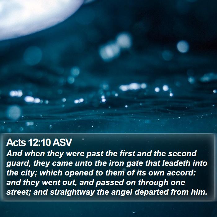 Acts 12:10 ASV Bible Study