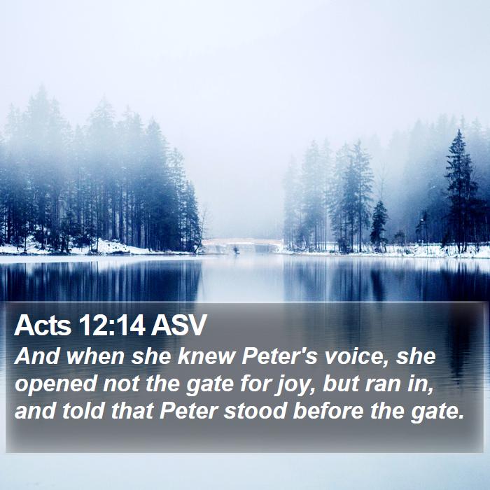 Acts 12:14 ASV Bible Study