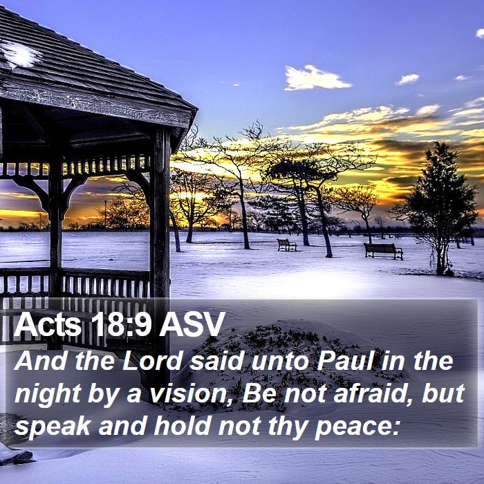 Acts 18:9 ASV Bible Study