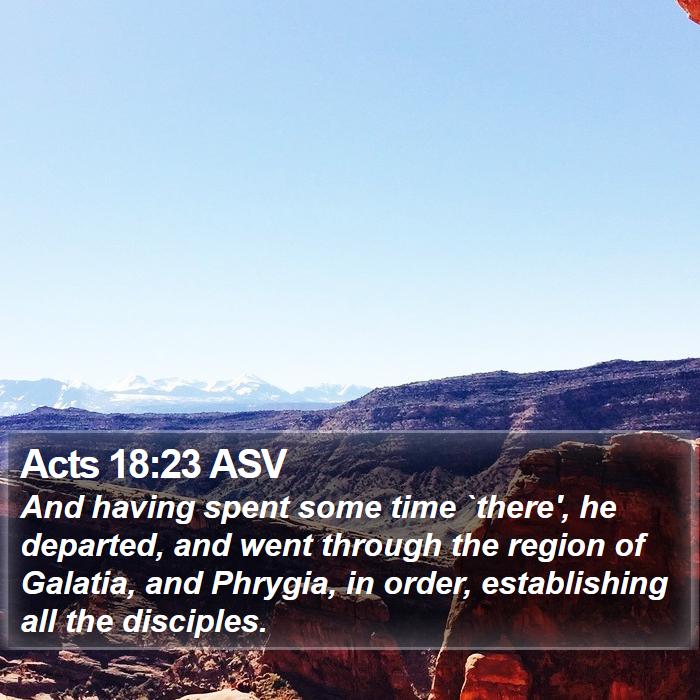 Acts 18:23 ASV Bible Study