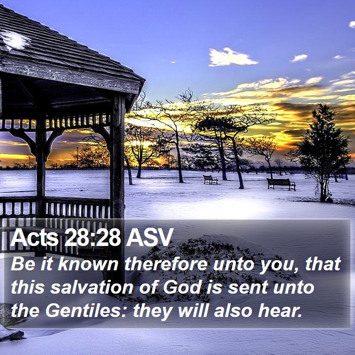 Acts 28:28 ASV Bible Study