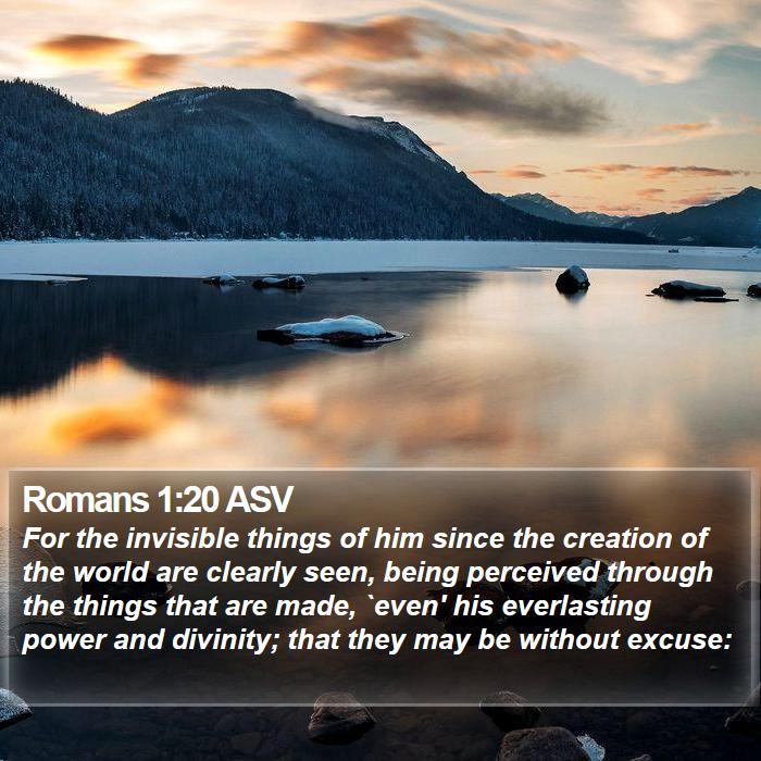 Romans 1:20 ASV Bible Study