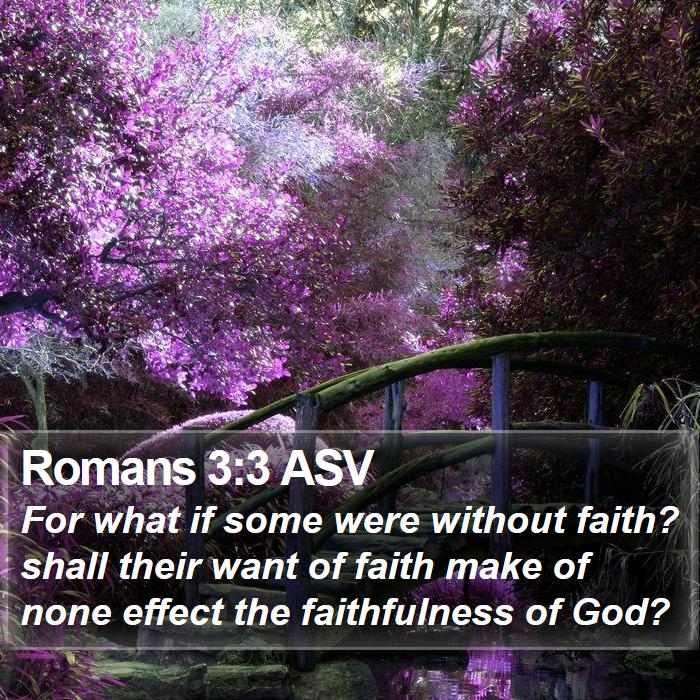 Romans 3:3 ASV Bible Study