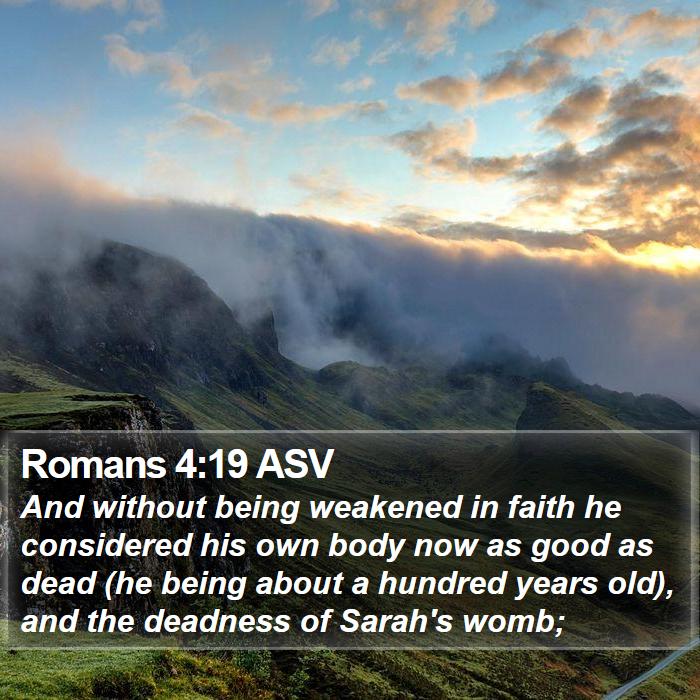 Romans 4:19 ASV Bible Study