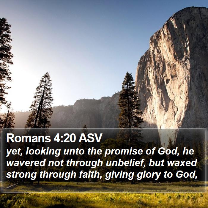 Romans 4:20 ASV Bible Study