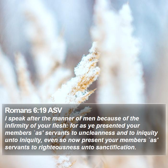 Romans 6:19 ASV Bible Study