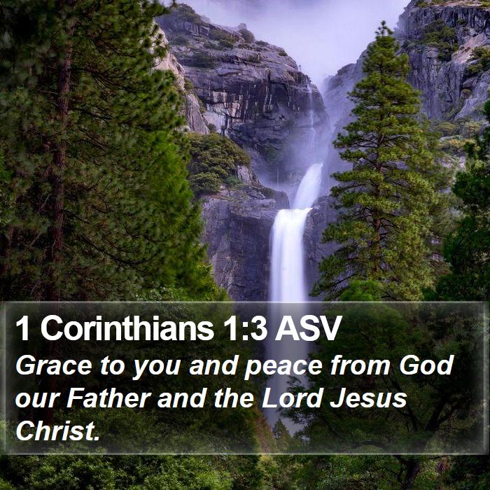 1 Corinthians 1:3 ASV Bible Study