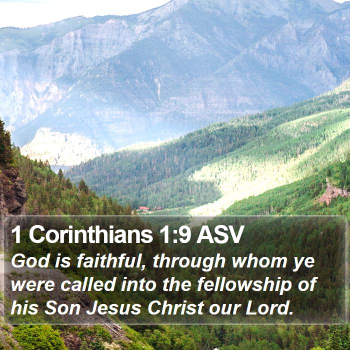 1 Corinthians 1:9 ASV Bible Study