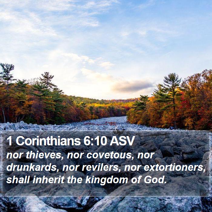 1 Corinthians 6:10 ASV Bible Study