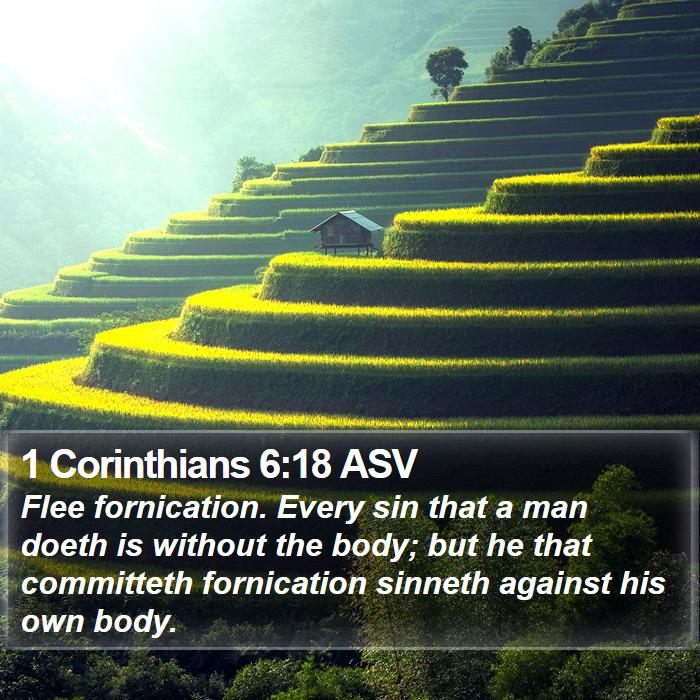 1 Corinthians 6:18 ASV Bible Study