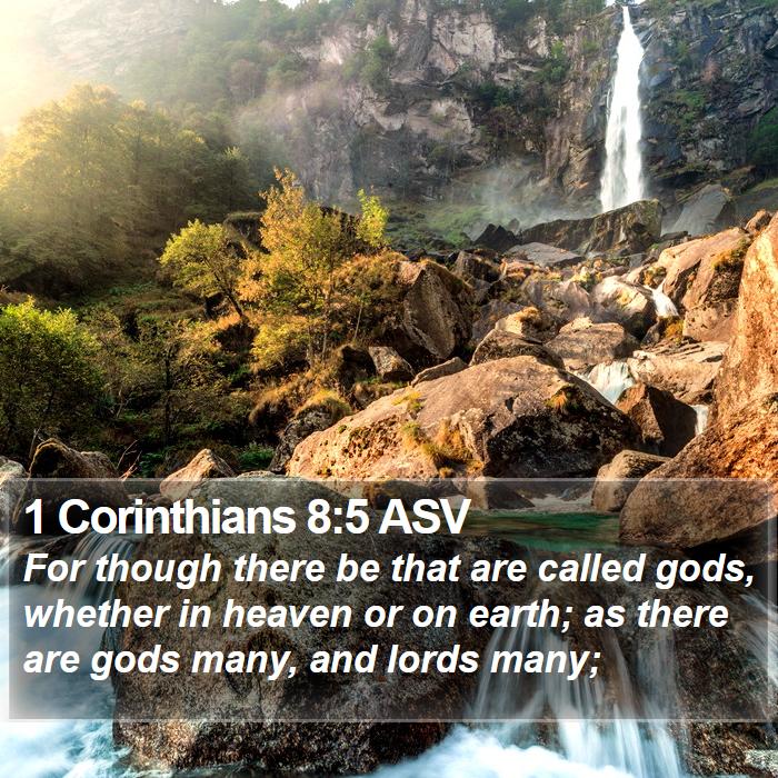 1 Corinthians 8:5 ASV Bible Study