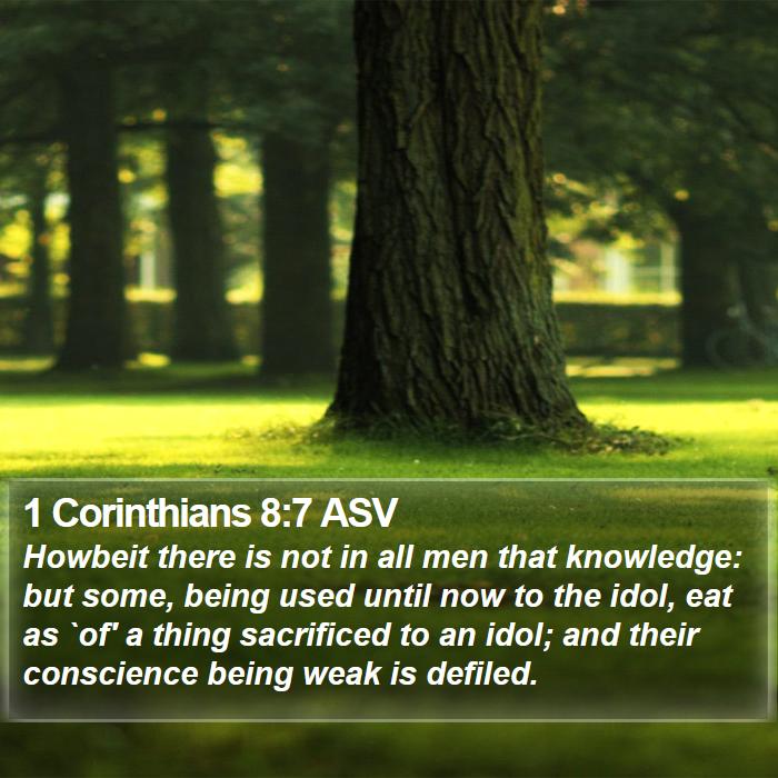 1 Corinthians 8:7 ASV Bible Study