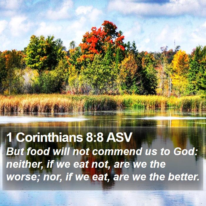 1 Corinthians 8:8 ASV Bible Study