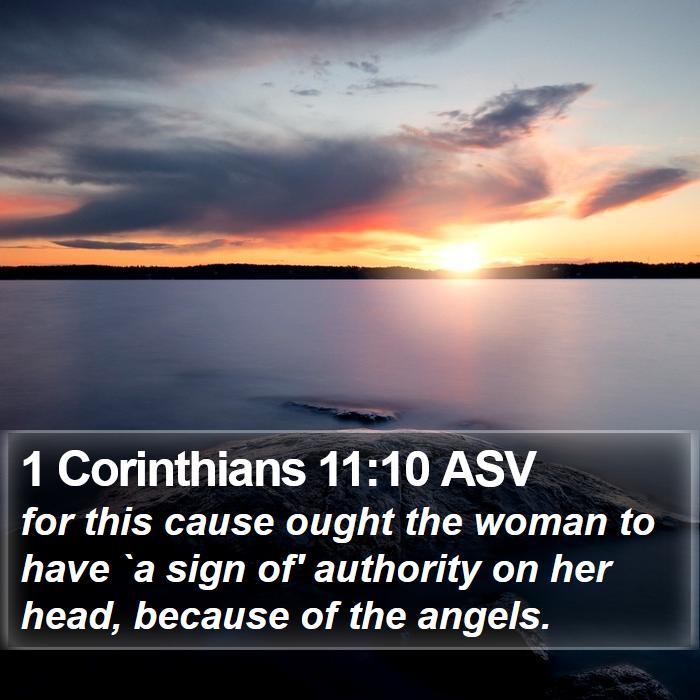 1 Corinthians 11:10 ASV Bible Study