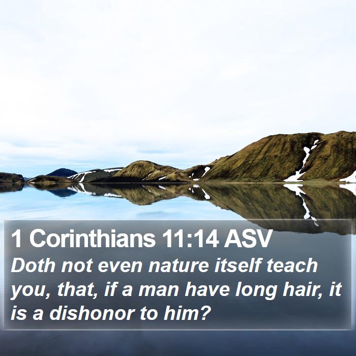 1 Corinthians 11:14 ASV Bible Study