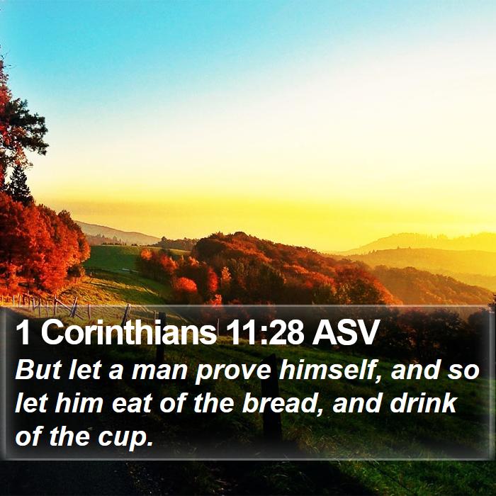 1 Corinthians 11:28 ASV Bible Study